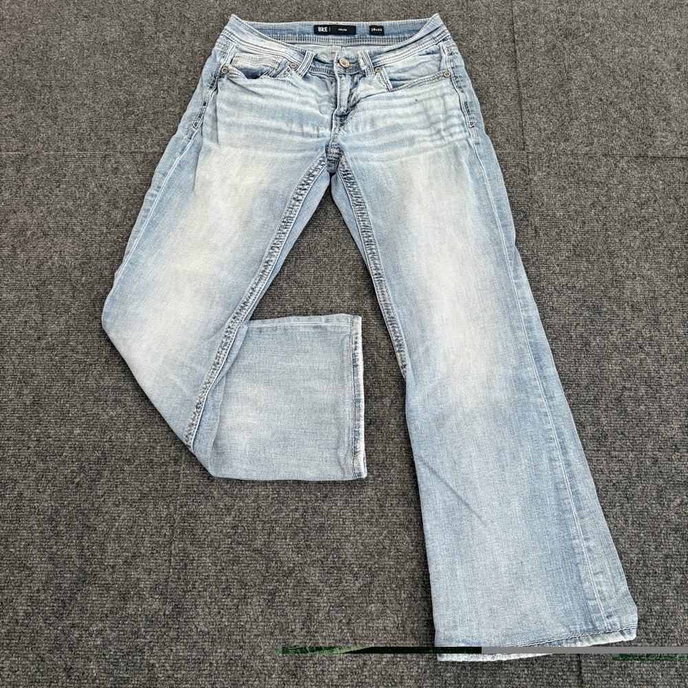 Buckle Jeans Mens 29x32 (Fits 29x28) Blue BKE Fulton Bootcut Denim Whiskers